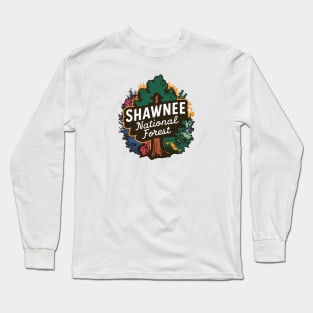 Shawnee National Forest Vivid Tree Long Sleeve T-Shirt